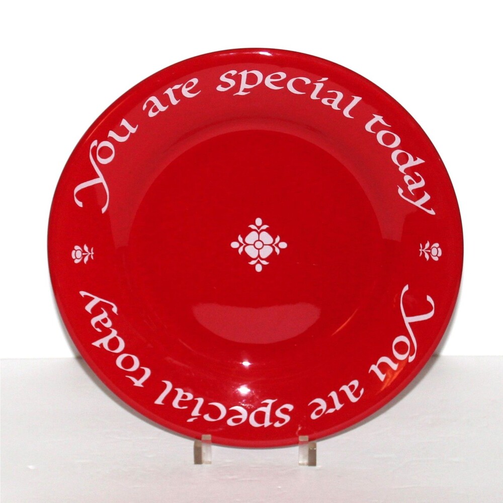 The Original Red Plate You Are Special Today celebration 1979 California 10.5”